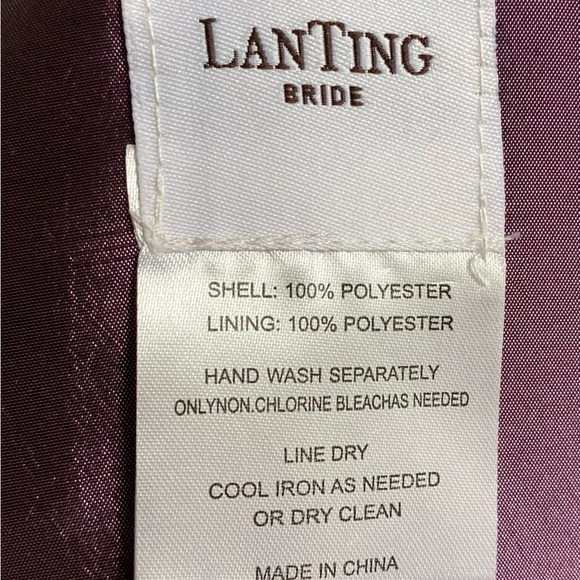 NWT-LAN TING-WHITE & PURPLE TEA LENGTH DRESS-SIZE 20/22 - Picture 10 of 11